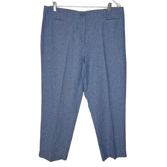 Talbots Blue Chino Straight Leg Pants Size 14 Women’s - Picture 1 of 10